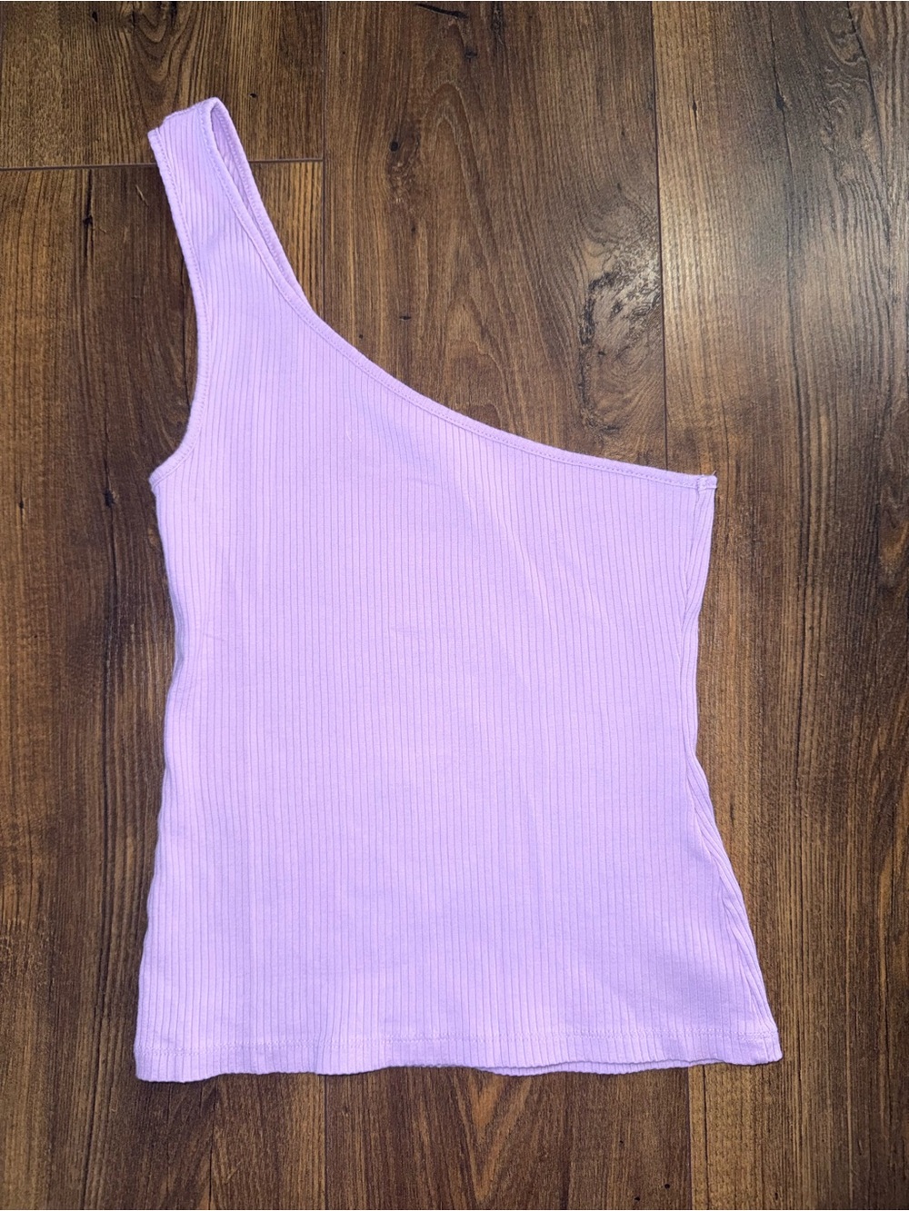 Anthropologie Shirt Womens S Purple One Shoulder Ribbed Tank Top Casual